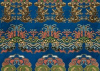 Blue Japanese dragon background.  Remixed by rawpixel.