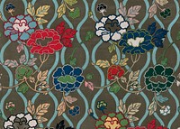 Traditional Japanese flower background.  Remixed by rawpixel.