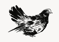 Japanese chicken, ink animal illustration by Toyeki. Remixed by rawpixel.