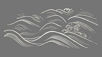 Japanese ocean wave, vintage illustration. Remixed by rawpixel.