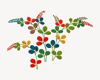 Colorful leaf branches, Japanese botanical illustration. Remixed by rawpixel.