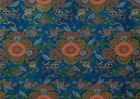 Blue Japanese flower background.  Remixed by rawpixel.