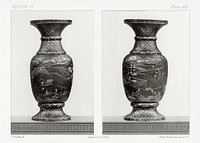 Antique print of Japanese vases from section VI plate VIII. by G.A. Audsley-Japanese sculpture. Public domain image from our own original 1884 edition of The Ornamental Arts Of Japan. Digitally enhanced by rawpixel.