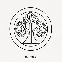 Honda, Japanese tree illustration. Public domain image from our own original 1884 edition of The Ornamental Arts Of Japan. Digitally enhanced by rawpixel.