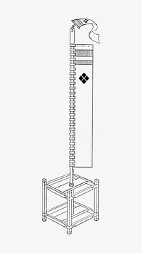 Ancient Japanese flag, vintage symbol illustration.. Remixed by rawpixel.