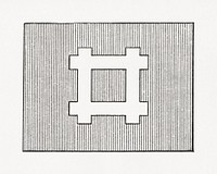 Antique print of Japanese, square flag symbol illustration. Public domain image from our own original 1884 edition of The Ornamental Arts Of Japan. Digitally enhanced by rawpixel.