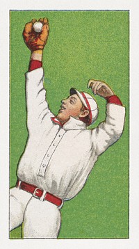 Becker, Boston, National League, from the White Border series (T206) (1909–11), vintage sport illustration by American Tobacco Company. Original public domain image from The MET Museum.  Digitally enhanced by rawpixel.