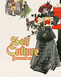 Self Culture [for] December (1890), vintage magazine cover illustration by Akron: The Werner Company. Original public domain image from the Library of Congress.  Digitally enhanced by rawpixel.