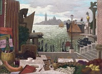 Memories of venice (1921), vintage painting by Milan Thomka Mitrovsky. Original public domain image from Web Umenia.  Digitally enhanced by rawpixel.