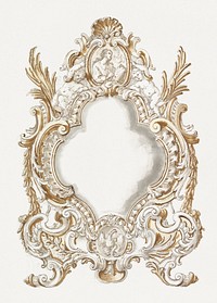 Design for a Carta Gloria (1700–1725) drawing art . Original public domain image from The MET Museum. Digitally enhanced by rawpixel.