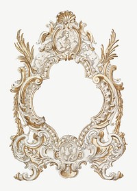 Ornament frame vintage illustration psd. Remixed by rawpixel. 