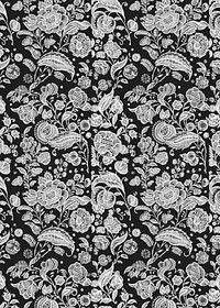 Black botanical patterned background Remixed by rawpixel. 