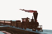 Train vintage illustration. Remixed by rawpixel. 