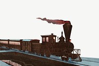 Train vintage illustration psd. Remixed by rawpixel. 