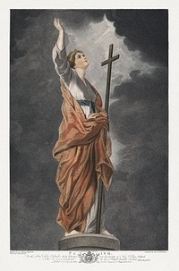 Faith (1781) engraving art by George Siegmund Facius. Original public domain image from Yale Center for British Art. Digitally enhanced by rawpixel.