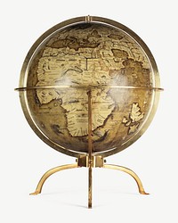 Terrestrial globe collage element psd. Remixed by rawpixel. 