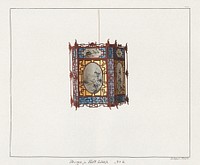 Design for a Hall Lamp No.6 (1845), Japanese illustration by Lamqua. Original public domain image from The MET Museum. Digitally enhanced by rawpixel.