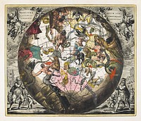 The Southern Stellar Hemisphere with Equally Proportioned Spheres, plate 29 from Harmonia Macrocosmica (1660) by Andreas Cellarius. Original public domain image from The Minneapolis Institute of Art. Digitally enhanced by rawpixel.