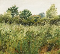 Field of Oats near Vejby (1843) vintage illustration by P. C. Skovgaard. Original public domain image from The Statens Museum for Kunst. Digitally enhanced by rawpixel.