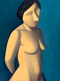 Female model (1930) vintage illustration by Vilhelm Lundstrom. Original public domain image from The Statens Museum for Kunst. Digitally enhanced by rawpixel.