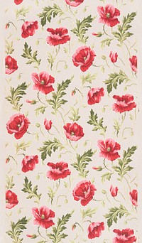 Pink flower pattern (1905&ndash;1915) vintage illustration by William H. Gledhill. Original public domain image from The Smithsonian Institution. Digitally enhanced by rawpixel.