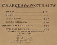 Thomas Sully's price list (1830). Original public domain image from The Smithsonian Institution. Digitally enhanced by rawpixel.