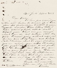 Letter to Henry Meade from Charles Richard Meade (1853). Original public domain image from The Smithsonian Institution. Digitally enhanced by rawpixel.