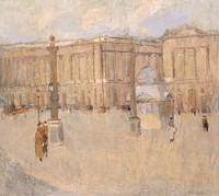 Place de la Concorde no. I, vintage painting by Frank Edwin Scott. Original public domain image from The Smithsonian Institution. Digitally enhanced by rawpixel.