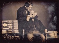 Dentist, vintage photograph. Original public domain image from The Smithsonian Institution. Digitally enhanced by rawpixel.