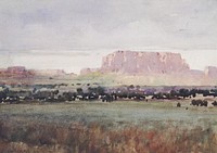 In the Plateau Country, Colorado (1931) vintage painting by William Henry Holmes. Original public domain image from The Smithsonian Institution. Digitally enhanced by rawpixel.