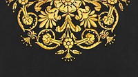 A palmette ornament on black ground (1805–1810) ornamental textile design. Original public domain image from The Smithsonian Institution. Digitally enhanced by rawpixel.