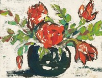 Bouquet, flower vase. Original public domain image from Web umenia. Digitally enhanced by rawpixel.