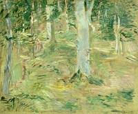 Forêt de Compiègne (1885) impressionism art by Berthe Morisot. Original from the Art Institute of Chicago. Digitally enhanced impressionism art by rawpixel.