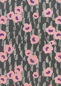 Vintage pink flower pattern background. Remixed by rawpixel.