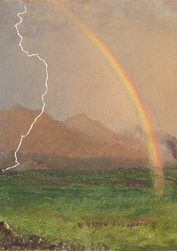 Thunderstorm in the Alps background by Frederic Edwin Church. Remixed by rawpixel.