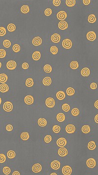 Yellow spiral pattern mobile wallpaper. Remixed by rawpixel. 