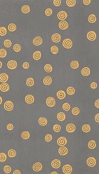 Yellow spiral pattern mobile wallpaper. Remixed by rawpixel.