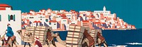 Jaffa camels banner. Remixed by rawpixel.