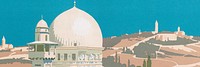 Jerusalem chromolithography art banner. Remixed by rawpixel.