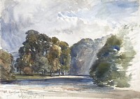 On the Wharfe, Bolton Abbey (1858) watercolor by William Callow. Original public domain image from The MET Museum. Digitally enhanced watercolor by rawpixel.