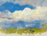 Study of spring sky (1890) impressionism art by Laszlo Mednyanszky. Original public domain image from Web umenia. Digitally enhanced impressionism art by rawpixel.