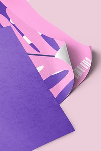 Leafy poster paper mockup psd