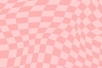 Pink distorted checkered background, retro pattern vector