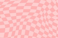 Pink distorted checkered background, retro pattern