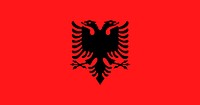 Albanian flag, national symbol image