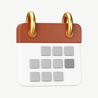 3D calendar element psd