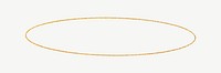 Gold oval line design element psd