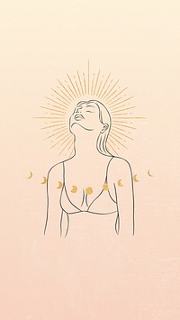 Woman spiritual element iPhone wallpaper