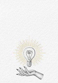 Vintage light bulb illustration background