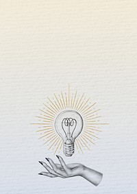 Light bulb illustration, textured background